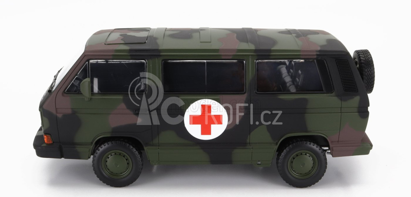 Kk-scale Volkswagen T3 Minibus  German Army Ambulance 1987 1:18 Vojenská Kamufláž