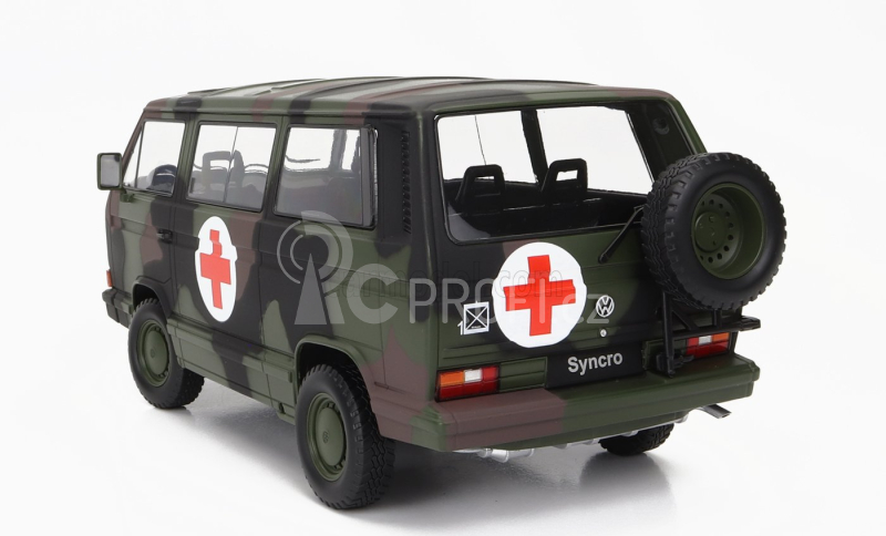 Kk-scale Volkswagen T3 Minibus  German Army Ambulance 1987 1:18 Vojenská Kamufláž
