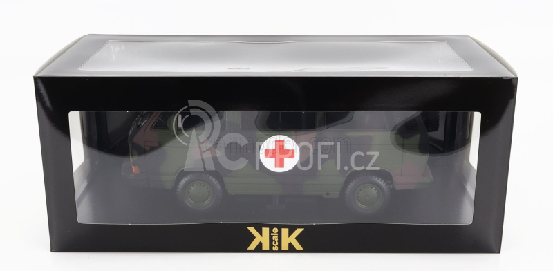 Kk-scale Volkswagen T3 Minibus  German Army Ambulance 1987 1:18 Vojenská Kamufláž
