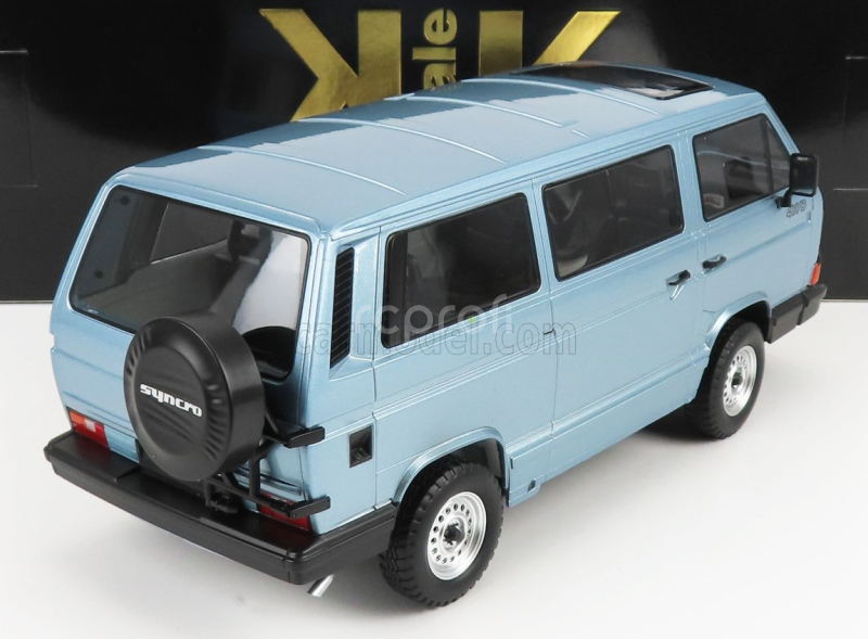 Kk-scale Volkswagen T3 Minibus Syncro 1987 1:18 Světle Modrá Met