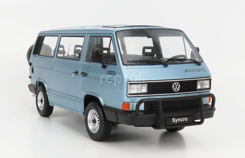 Kk-scale Volkswagen T3 Minibus Syncro 1987 1:18 Světle Modrá Met