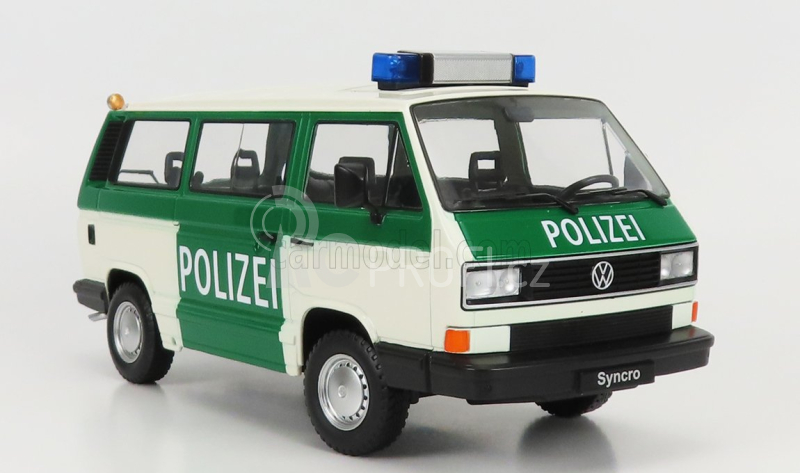 Kk-scale Volkswagen T3 Minibus Syncro Polizei 1987 1:18 Zelená Bílá