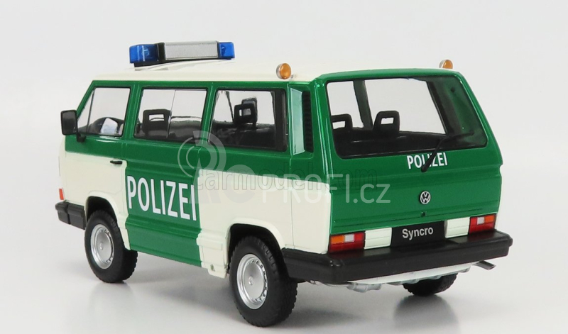 Kk-scale Volkswagen T3 Minibus Syncro Polizei 1987 1:18 Zelená Bílá