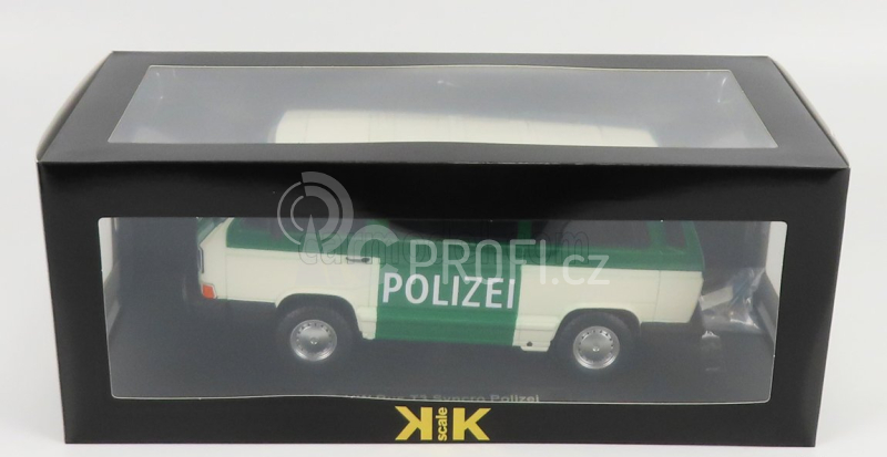 Kk-scale Volkswagen T3 Minibus Syncro Polizei 1987 1:18 Zelená Bílá