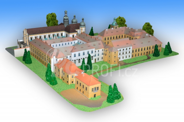 Klášter Osek - papírový model 1:300