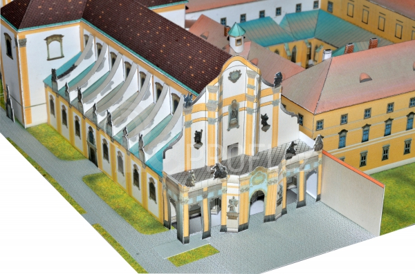 Klášter Osek - papírový model 1:300