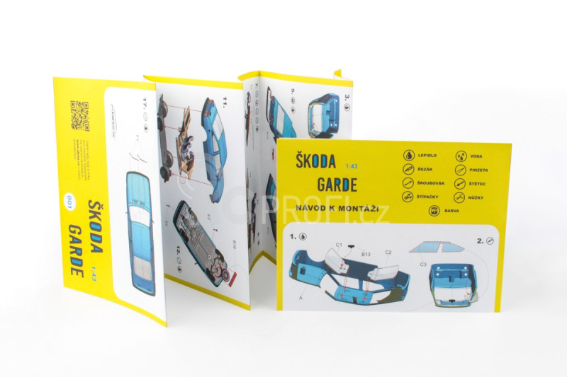 Abrex Škoda Garde (1982) 1:43 - Bílá Ledová - Stavebnice