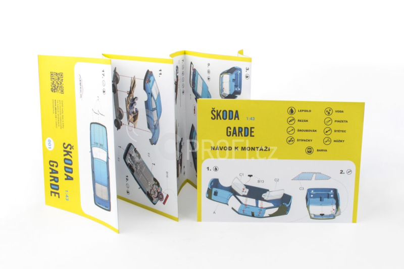 Abrex Škoda Garde (1982) 1:43 - Červená Šípková - Stavebnice