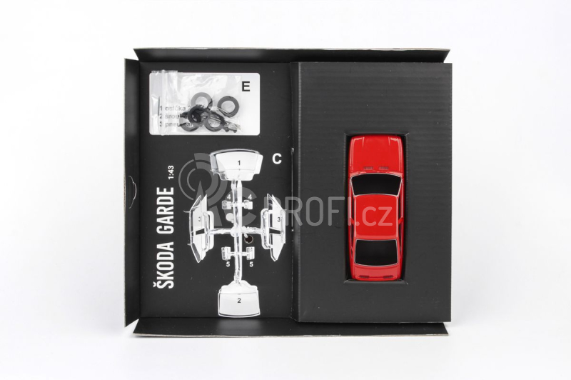 Abrex Škoda Garde (1982) 1:43 - Červená Šípková - Stavebnice