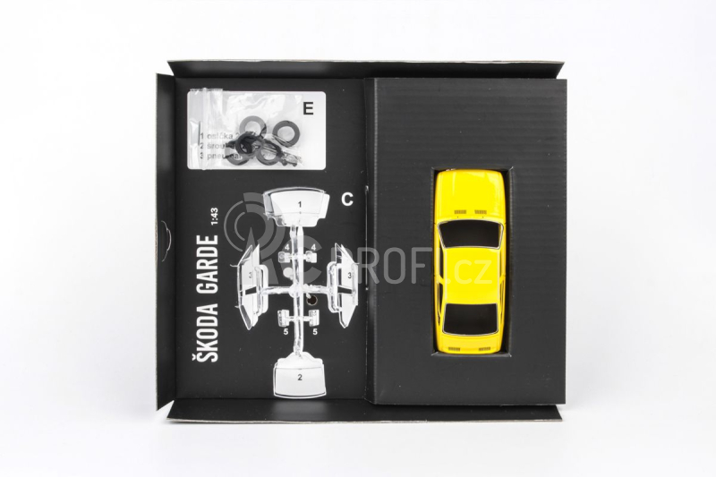 Abrex Škoda Garde (1982) 1:43 - Žlutá Sluneční - Stavebnice