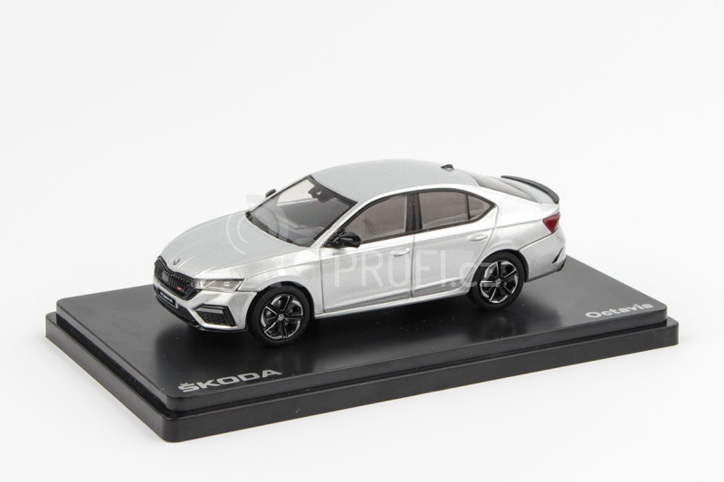 Abrex Škoda Octavia IV RS (2020) 1:43 - Stříbrná Brilliant Metalíza