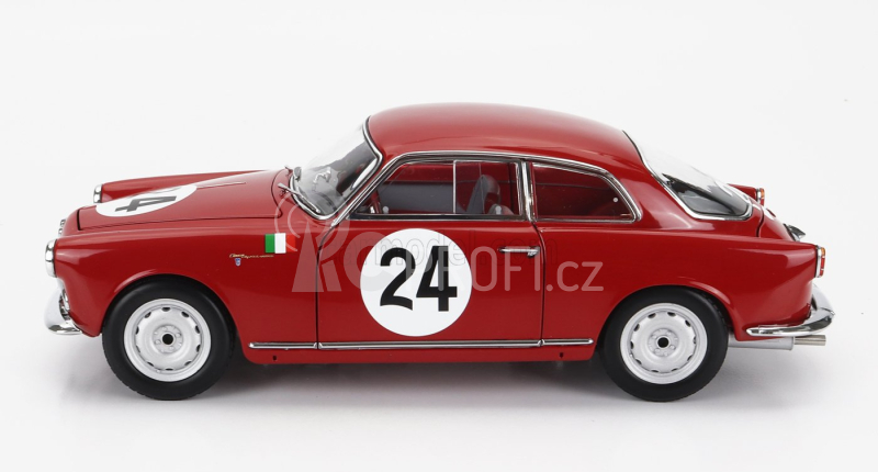 Kyosho Alfa romeo Giulietta Sv Sprint Veloce N 24 Targa Florio 1958 N.todaro - R.barbato 1:18 Red
