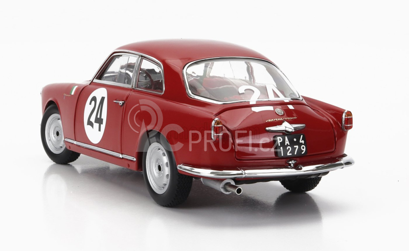 Kyosho Alfa romeo Giulietta Sv Sprint Veloce N 24 Targa Florio 1958 N.todaro - R.barbato 1:18 Red