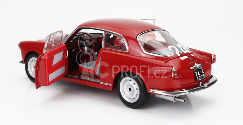 Kyosho Alfa romeo Giulietta Sv Sprint Veloce N 24 Targa Florio 1958 N.todaro - R.barbato 1:18 Red