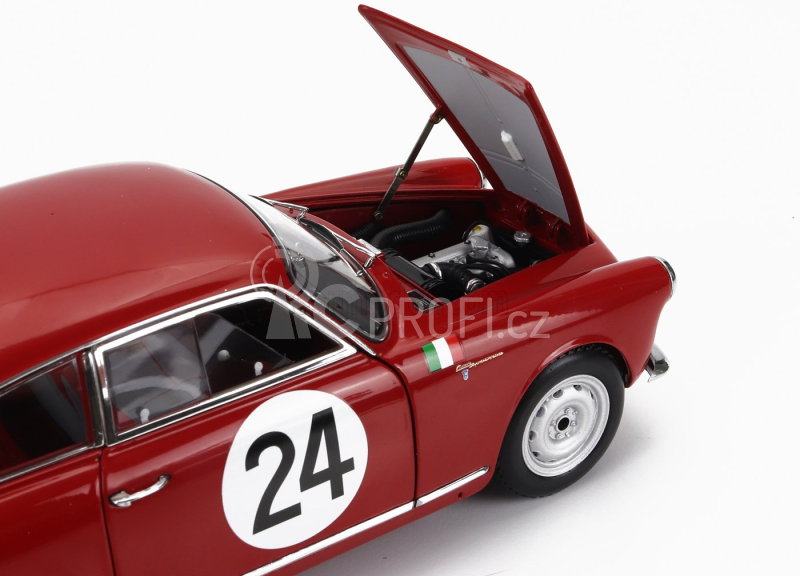 Kyosho Alfa romeo Giulietta Sv Sprint Veloce N 24 Targa Florio 1958 N.todaro - R.barbato 1:18 Red