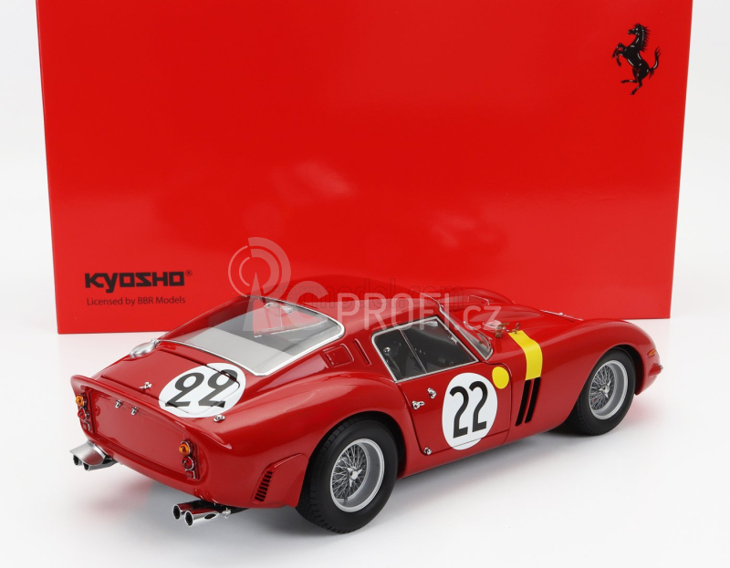 Kyosho Ferrari 250 Gto 3.0l V12 Team Equipe Nationale Belge N 22 1:18, červená