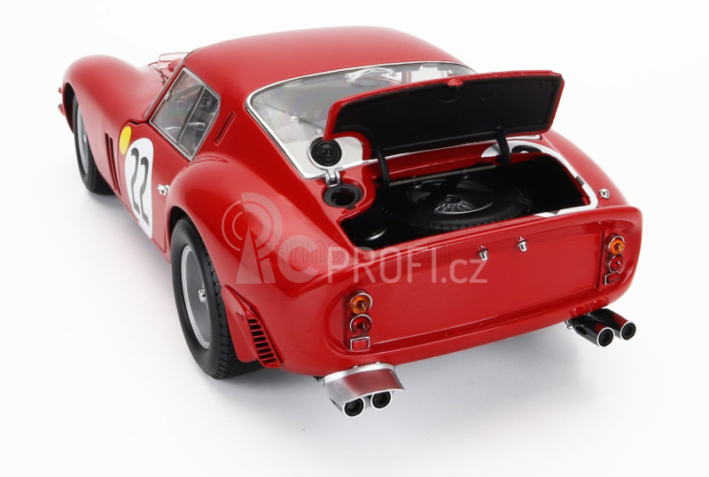 Kyosho Ferrari 250 Gto 3.0l V12 Team Equipe Nationale Belge N 22 1:18, červená