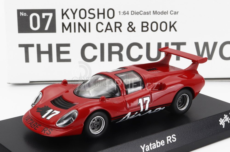Kyosho Ferrari Dino 206 N 17 Racing 1967 s knížkou 1:64, červená