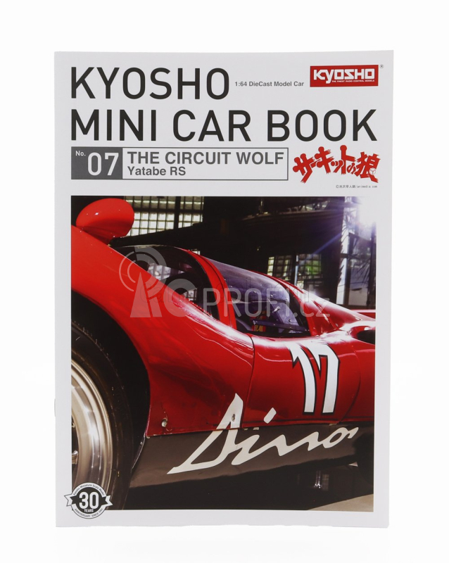Kyosho Ferrari Dino 206 N 17 Racing 1967 s knížkou 1:64, červená