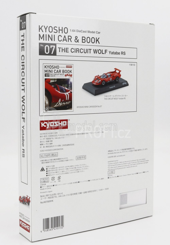 Kyosho Ferrari Dino 206 N 17 Racing 1967 s knížkou 1:64, červená