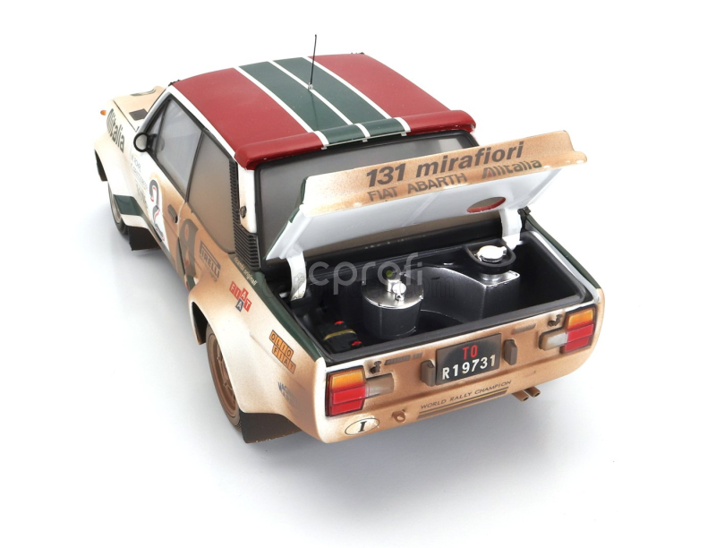 Kyosho Fiat 131 Abarth Alitalia (dirty And Night Version) N 2 4th Rally Montecarlo 1978 Walter Rohrl - Christian Geistdorfer 1:18 Bílá Zelená Červená