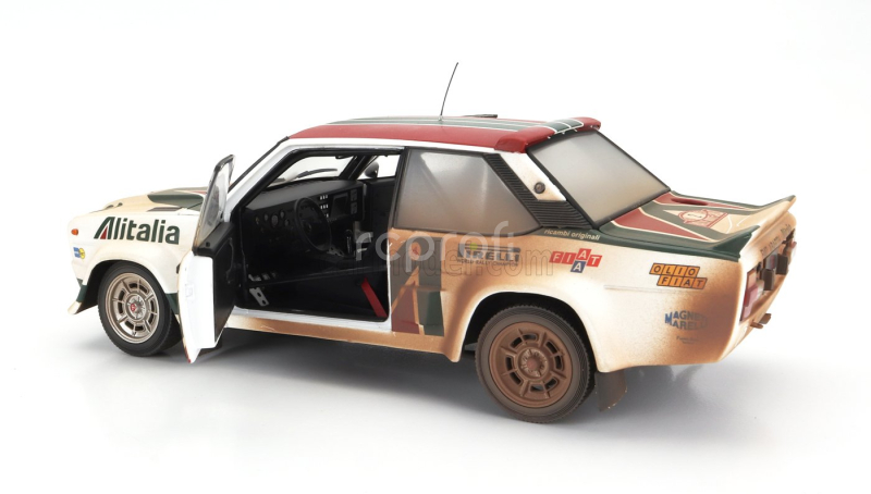 Kyosho Fiat 131 Abarth Alitalia (dirty And Night Version) N 2 4th Rally Montecarlo 1978 Walter Rohrl - Christian Geistdorfer 1:18 Bílá Zelená Červená