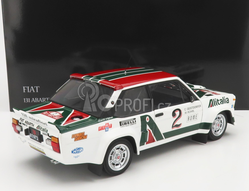 Kyosho Fiat 131 Abarth Alitalia N 2 Rally Montecarlo 1978 1:18, bílá