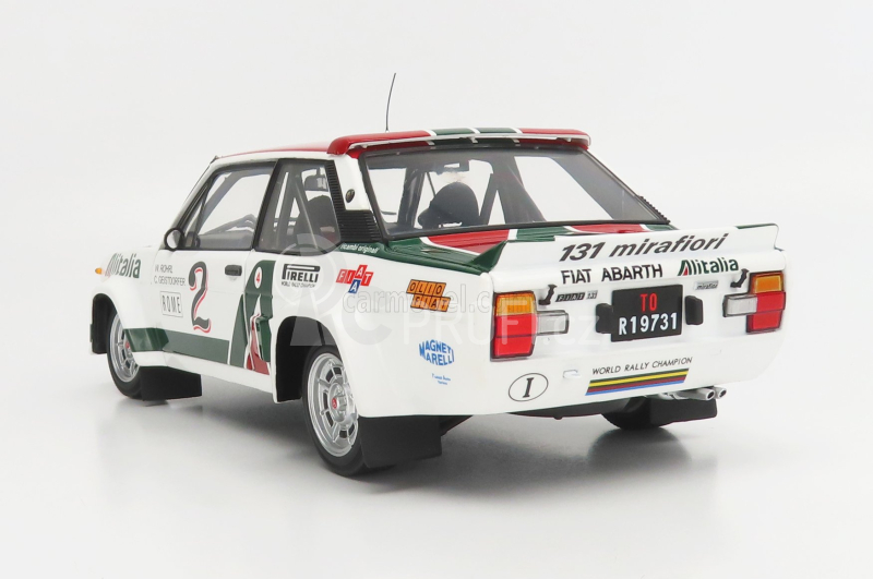 Kyosho Fiat 131 Abarth Alitalia N 2 Rally Montecarlo 1978 1:18, bílá