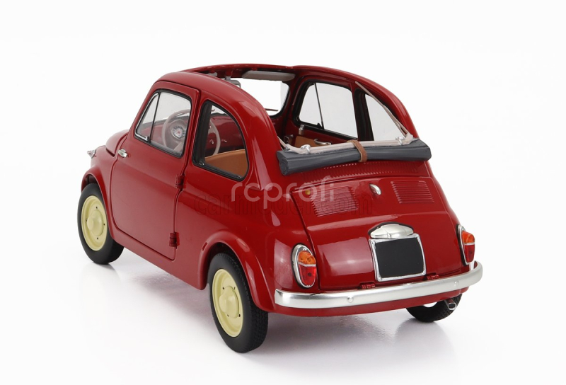 Kyosho Fiat 500 D Cabriolet Open 1960 1:18 Rosso Corallo - Červená