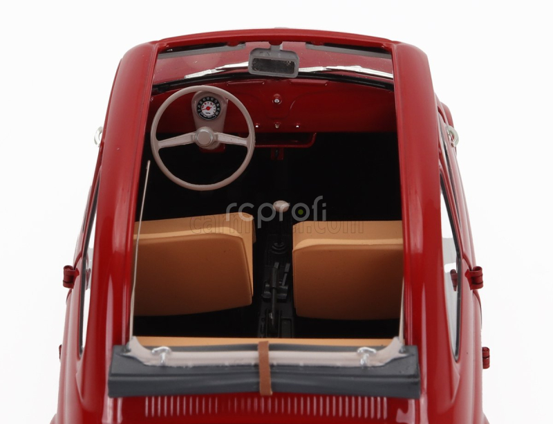 Kyosho Fiat 500 D Cabriolet Open 1960 1:18 Rosso Corallo - Červená