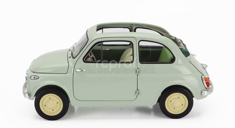 Kyosho Fiat 500 D Cabriolet Open 1960 1:18 Verde Chiaro - Světle Zelená