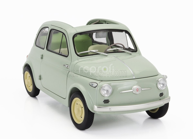 Kyosho Fiat 500 D Cabriolet Open 1960 1:18 Verde Chiaro - Světle Zelená
