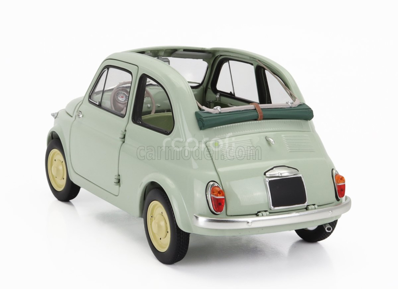 Kyosho Fiat 500 D Cabriolet Open 1960 1:18 Verde Chiaro - Světle Zelená