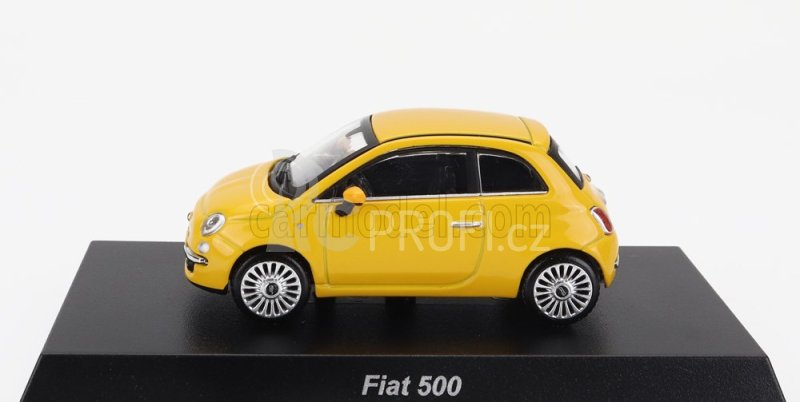 Kyosho Fiat Nuova 500 2007 With Book 1:64 Žlutá
