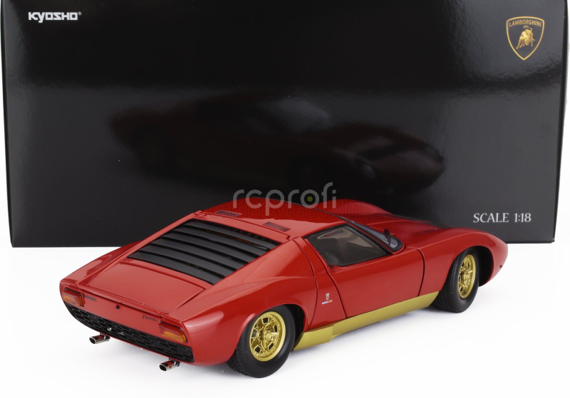 Kyosho Lamborghini Miura P400 1968 1:18 Červené Zlato