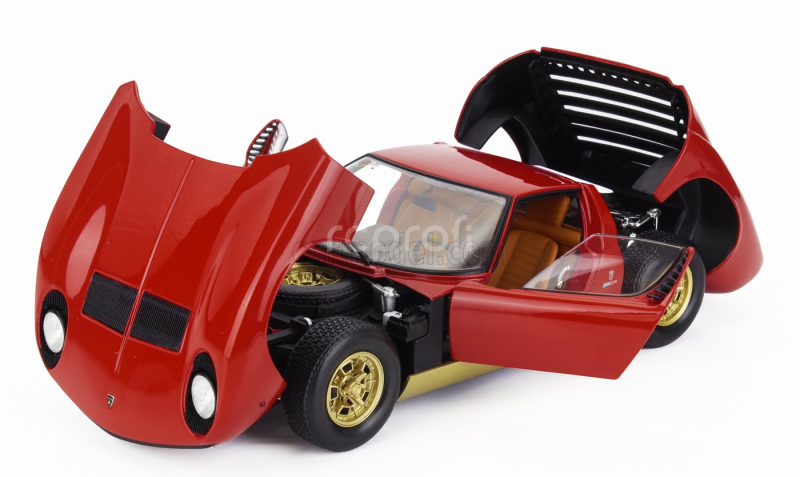 Kyosho Lamborghini Miura P400 1968 1:18 Červené Zlato