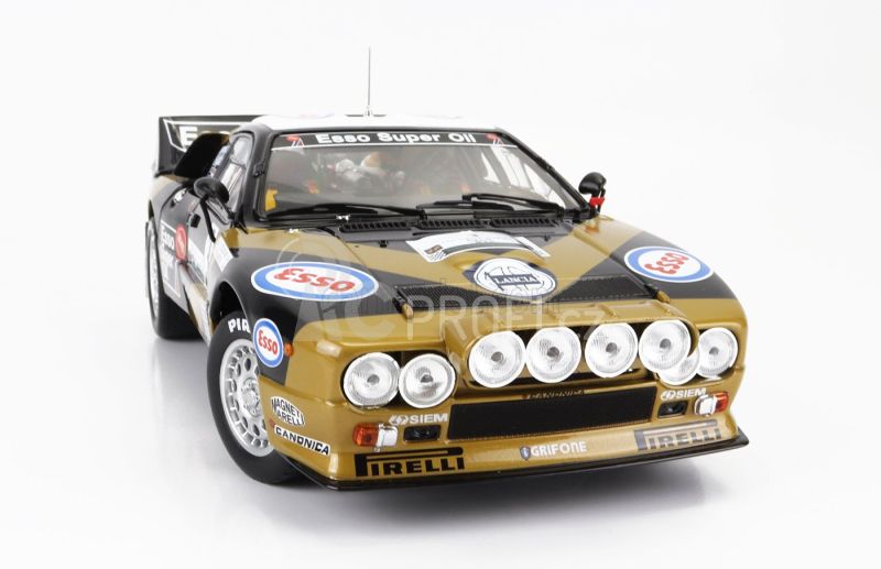 Kyosho Lancia 037 Grifone Esso N 3 Rally Targa Florio 1985 1:18, černozlatá