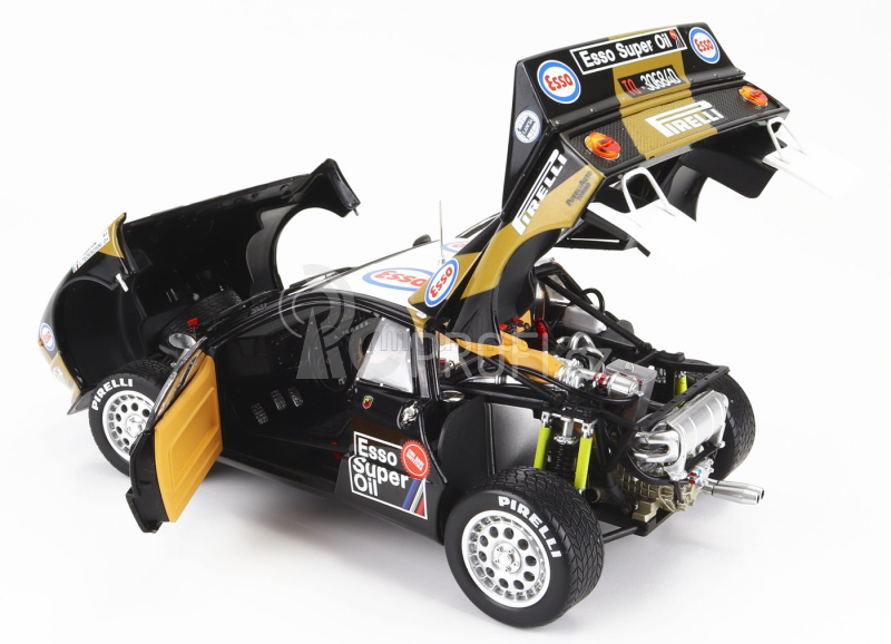 Kyosho Lancia 037 Grifone Esso N 3 Rally Targa Florio 1985 1:18, černozlatá