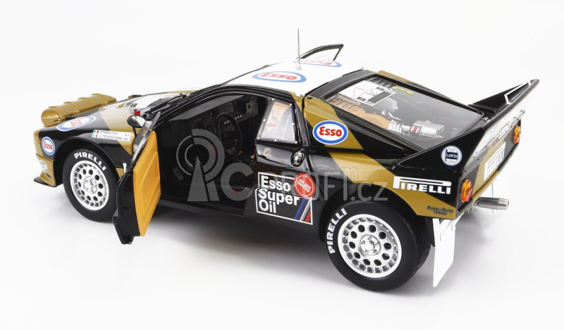 Kyosho Lancia 037 Grifone Esso N 3 Rally Targa Florio 1985 1:18, černozlatá