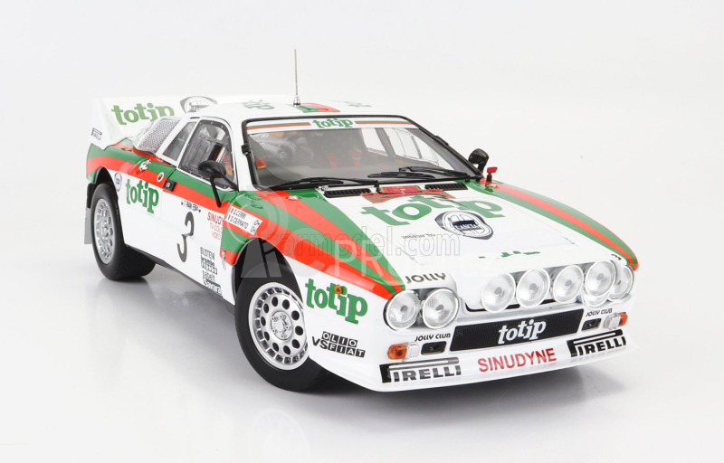 Kyosho Lancia 037 Totip N 3 Rally Isola D'elba 1985 D.Cerrato - G.Cerri 1:18, bílá