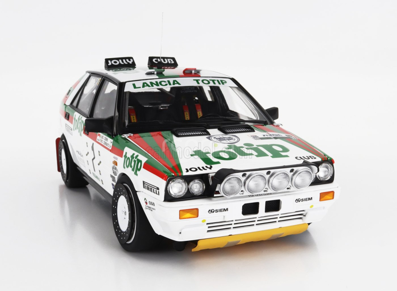 Kyosho Lancia Delta Hf Integrale 4wd (night Version) Team Lancia Totip N 1 Winner Rally Targa Florio 1987 Dario Cerrato - Giuseppe Cerri 1:18 Bílá Červená Zelená