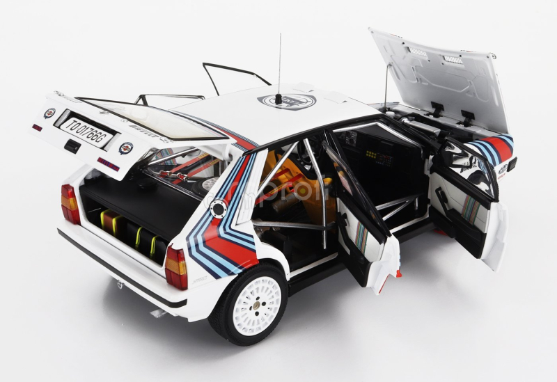 Kyosho Lancia Delta Hf Integrale 4wd Team Lancia  N 4 Winner Rally 1000 Lakes 1987 Markku Alen - Ilkka Kivimaki 1:18 Bílá Červená Modrá