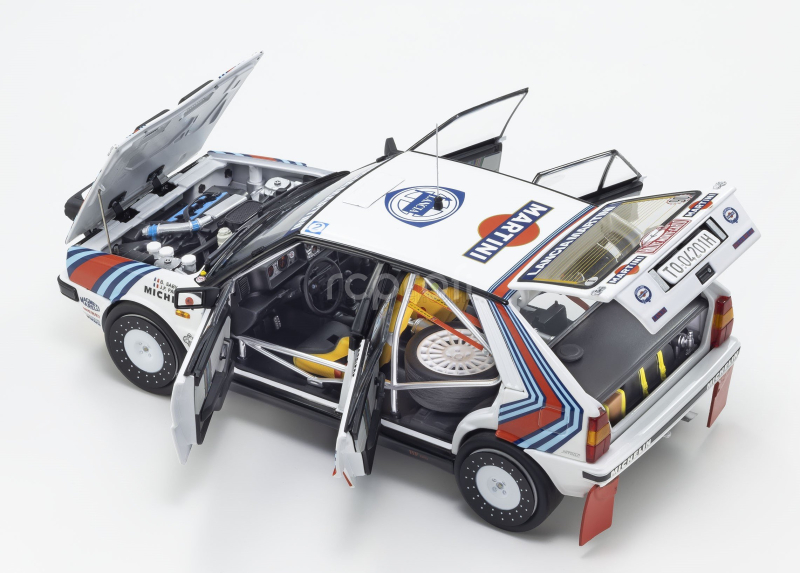 Kyosho Lancia Delta Hf Integrale 4wd Team Martini Racing (night Version) N 3 Winner Rally Montecarlo 1988 Bruno Saby - Jean Francois Fauchille 1:18 Bílá Modrá Červená