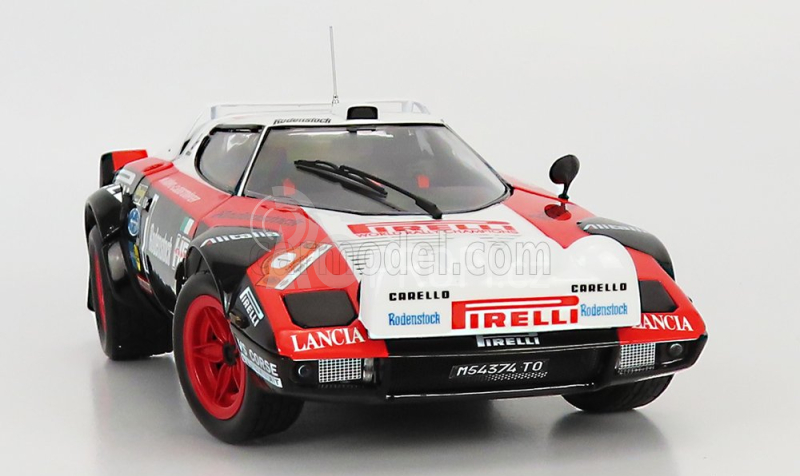 Kyosho Lancia Stratos Hf Olio Fiat Vs Corse (night Version) N 1 Rally Hunsruck 1978 W.rohrl - C.geistdorfer 1:18 Černá Červená Bílá
