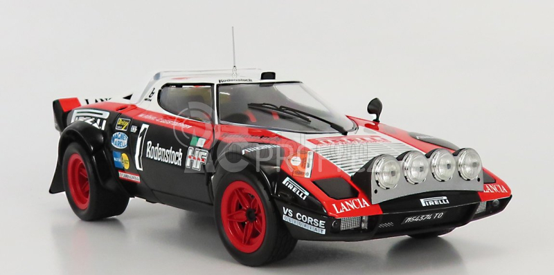 Kyosho Lancia Stratos Hf Olio Fiat Vs Corse (night Version) N 1 Rally Hunsruck 1978 W.rohrl - C.geistdorfer 1:18 Černá Červená Bílá