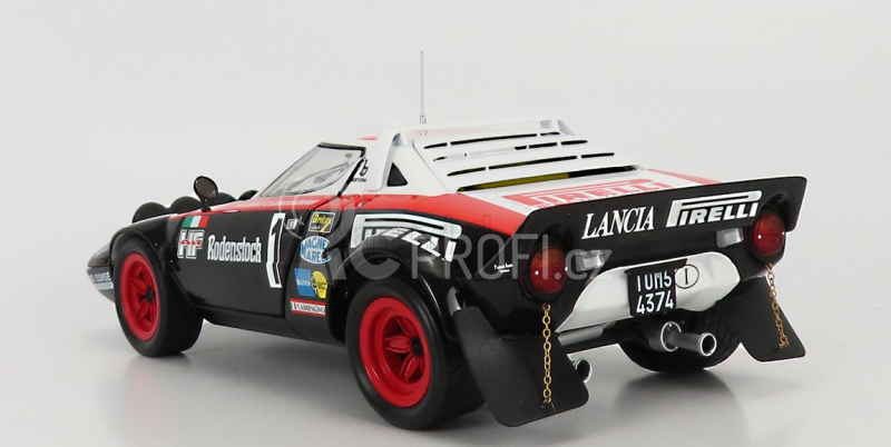 Kyosho Lancia Stratos Hf Olio Fiat Vs Corse (night Version) N 1 Rally Hunsruck 1978 W.rohrl - C.geistdorfer 1:18 Černá Červená Bílá