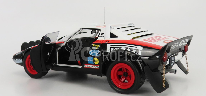 Kyosho Lancia Stratos Hf Olio Fiat Vs Corse (night Version) N 1 Rally Hunsruck 1978 W.rohrl - C.geistdorfer 1:18 Černá Červená Bílá