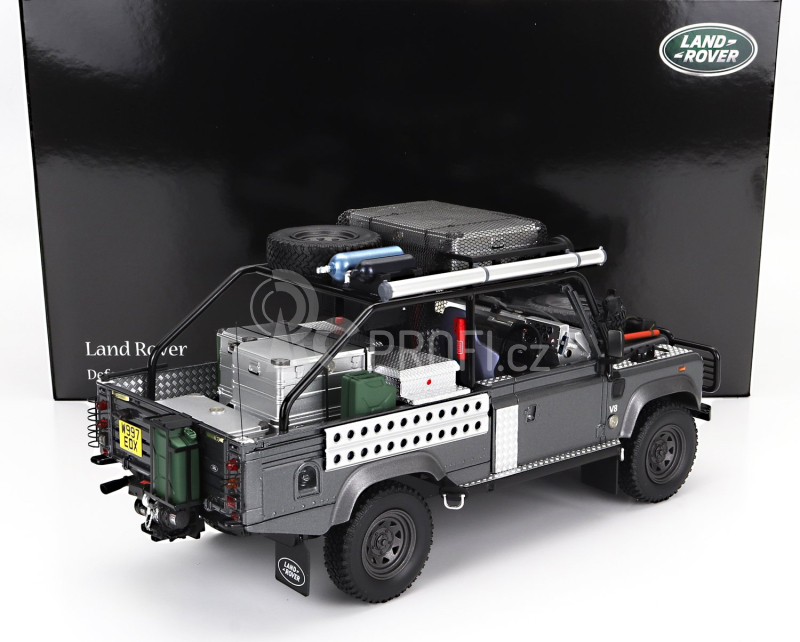 Kyosho Land rover Defender 90 Pick-up 2001 - Lara Croft - Tomb Raider - Angiolina Jolie - Movie 1:18 Corris Grey