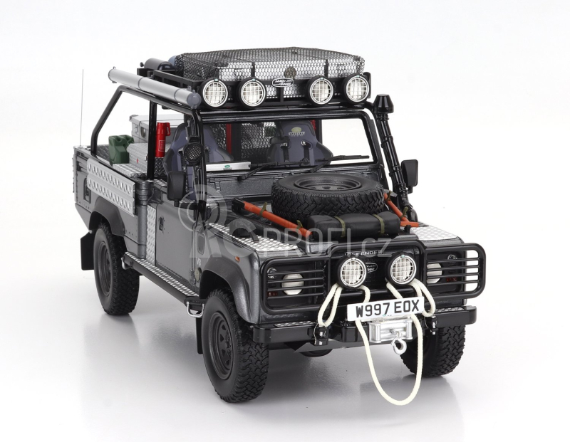 Kyosho Land rover Defender 90 Pick-up 2001 - Lara Croft - Tomb Raider - Angiolina Jolie - Movie 1:18 Corris Grey