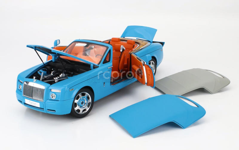 Kyosho Rolls royce Phantom Drophead Cabriolet 2-door 2013 1:18 Světle Modrá